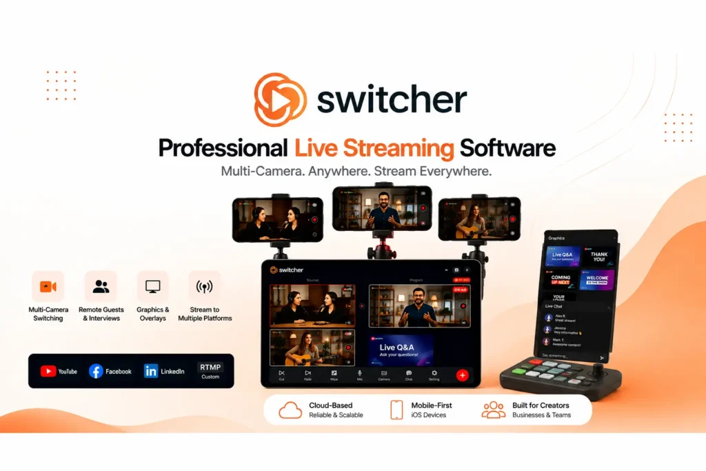 Switcher: Professional Live Streaming Software for Creators and Businesses